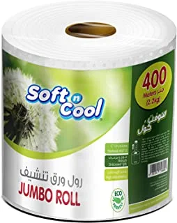 Soft N Cool Jumbo Maxi Roll, 2.2 Kg, 1 Roll, 400 Meter, 1 Units