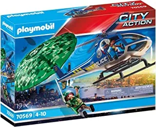 Playmobil Police Parachute Search Multicolor, 38.5 X 9.4 X 28.4 Cm