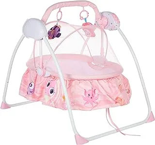 COOLBABY Soothing Portable Swing Comfort Electric Baby Rocking Chair with Toys Music Vibration Box That Can Be Used from The Beginning of The Newborn