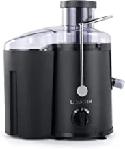 Lawazim Fruit Power Juicer Machine 500W -Wide Feed Tube Juice Extractor for Whole Fruit and Vegetable Stainless Steel Finish Dual Speed - Black | High power Electric Juice maker Kitchen appliance