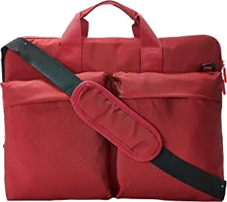 Datazone shoulder laptop bag with thick high density lining to keep your laptop, red dz-bp04q