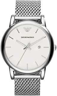 Emporio Armani Classic For Men White Dial Stainless Steel Band Watch - Ar1812, Analog Display, Japanese Quartz Movement