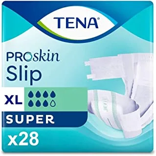حفاضات TENA Slip Super Incontinence للبالغين ، X-Large ، 28 قطعة