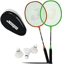 Jaspo - Badminton Racquet with Bag and Pastic Shuttle Corks | Complete Badminton Set | Outdoor Backyard Games
