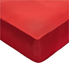 Ibed home fitted bedsheet 3pcs set, microfiber,king size, red