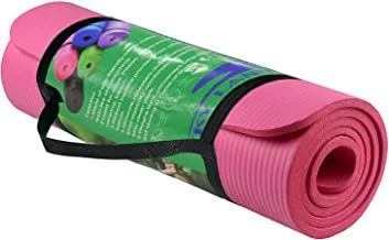 SKY LAND Fitness Yoga Mat/High density, Non-slip yoga mat with Strap /10mm Thick Exercise Mat, Pilates, Exercise Yoga Mat for Workouts-Rose Pink- EM -9315-R