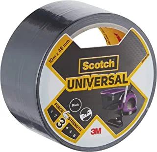 Scotch Universal Duct Tape Repair Fabric 48mmx10m, 1 roll/pack | Silver color | For general purpose | Holds quickly and reliably | For everyday repairs and projects