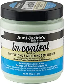 بلسم Aunt Jackie's Coil & Curls In Control ، الترطيب والتنعيم ، 15 أونصة (426 جم)