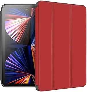 Green Premium Leather Case For Apple Ipad Air 10.9 Inches 2020 & Ipad 11 Inches 2020 - Red
