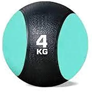 Marshal Fitness Medicine Ball Rubber Med Bounce exercise Ball Strength Training Home Gym Fitness Exercise Weight Lifting Fat Loss -Multi Color- Size 4Kg Mf-0103