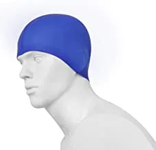قبعة سباحة للكبار من السيليكون من نيفيا كلاسيك (أزرق ملكي)