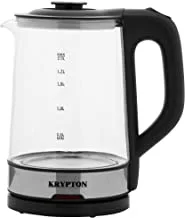 Krypton 2L Electric Cordless Glass Kettle 2 L 1500 W KNK6221 Black/Silver