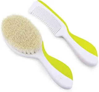 Nuvita Brush and Comb Hair Styling Set For Baby, Green