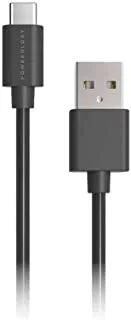 كابل باورولوجي PVC USB-A إلى Type-C 3A بطول 1.2 متر - أسود