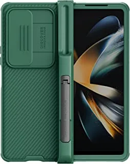 جراب Nillkin Galaxy S21 Ultra - جراب CamShield مع غطاء كاميرا منزلق ، جراب واقٍ رفيع لهاتف Samsung Galaxy S21 Ultra 6.8 بوصة ، أخضر
