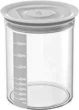 Blesse Round Airtight Container - Off White/Clear