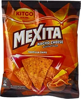 Kitco Mexita Nacho Cheese Tortilla Chips, 30 X 23 G, Beige