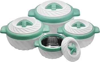 SELVEL SWIRL CLASSIC 4 PC SET (750/1500/2000/3300 ML) GREEN/WHITE