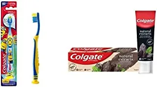 1 Colgate Kids Minions Soft Toothbrush - 1Pk + 1 Colgate Natural Extracts Deep Clean With Activated Charcoal Toothpaste 75Ml