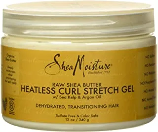 Shea Moisture Raw Butter Heatless Curl Stretch Gel For Unisex - 12 Ounce