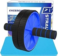STRAUSS Double Exercise Wheel (Blue)