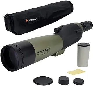 Celestron Ultima 80 Straight Spotting Scope 20-60x Zoom Eyepiece Multi-coated Optics for Bird Watching Wildlife Scenery and Hunting Waterproof and Fogproof Includes Soft Carrying Case