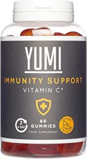 YUMI Vitamin C Immunity Support Gummies, x60 High Strength Chewable Vitamins for Kids and Adults, Support Your Immune System| Vegan-Friendly, Orange Flavour