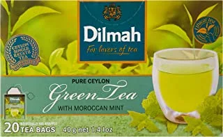 Dilmah 82400 Green Tea With Moroccan Mint, 20 Sachet, 40 g