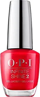 OPI Nail Polish, Infinite Shine Long-Wear Lacquer, Cajun Shrimp, Red Nail Polish, 0.5 fl oz
