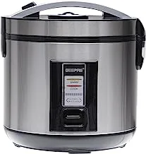 Geepas 1.8L Electric Rice Cooker With Steamer | 700W | Non-Stick Inner Pot, Automatic Cooking, Easy Cleaning, High-Temperature Protection - Make Rice & Steam Healthy Food & Vegetables