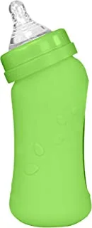 Baby Bottle Made From Glass W Silicone Cover-8Oz-Green-0Mo+