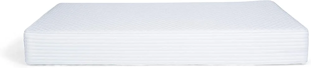 مفرش سرير من اللاتكس الهجين من مادة اللاتكس الهجينة ومراتب زنبركية للجيب الهجين ، أبيض ، مقاس كوين ، 150 × 200 × 24 سم