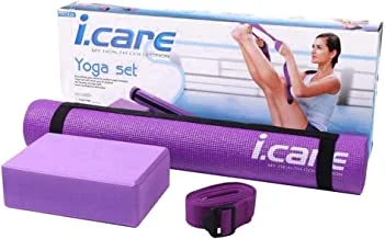 I Care Yoga Set Mat + Brick + Strap Jic025 @Fs