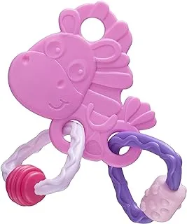 Playgro Teether, Clopette Activity Teether, Pink, 0186403