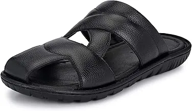 Burwood Men BWD 154 Leather Flip Flops Thong Sandals