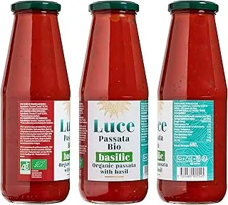 Luce Organic Passata With Basil, Tomatto, 680G (Pack of 1)