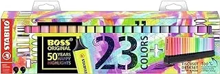 Highlighter - STABILO BOSS ORIGINAL Desk Set of 23 Assorted Colours
