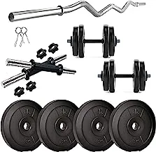 anythingbasic. PVC 12 Kg Home Gym Set with Gym Rods and One Pair Dumbbell Rods