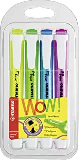 Stabilo Highlighter Pen - swing cool Wallet of 4 Assorted Colours