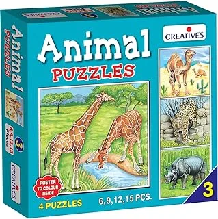 Creative Educational Number 3 Animal Puzzle (15-Piece)