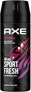 Axe Men Body Spray Deodorant, For Long Lasting Odour Protection, Recharge, For 48 Hours Sport Fresh, 150Ml