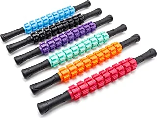 Marshal Fitness Muscle Roller Stick for Athletes, Exercise Runners and Dancers, Massager Stick for Relief Muscle Soreness, Triggle Points, Leg and Back Recovery Multicolor- Mfx-0008