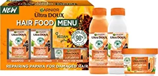 Garnier Ultra Doux Repairing Papaya Hair Food 3 Step Rountine