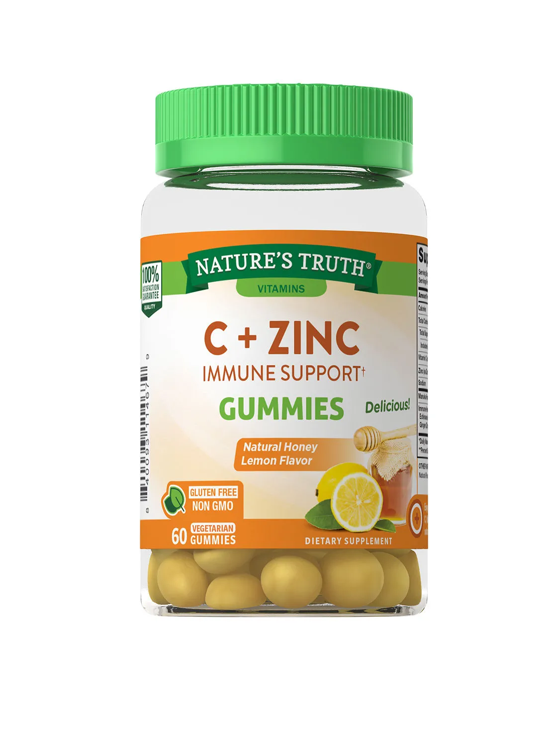 Nature's Truth Vitamin C + Zinc Immune Support†, 60 Vegetarian Gummies