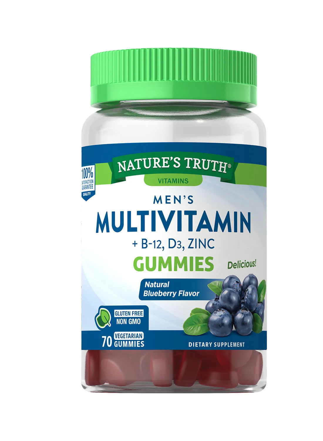 Nature's Truth Men’s Multivitamin + B-12, D3, Zinc, 70 Vegetarian Gummies