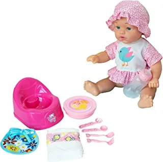 Hayati Baby Amoura Drink and Wet Playset Doll Battery Operated 18-Inches