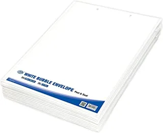 FIS White Bubble Envelopes, Peel and Seal, Pack 12 Pieces, 300X445 mm Size - FSAEW300445