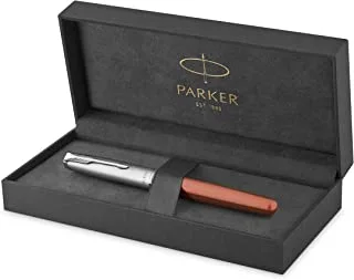 Parker Sonnet Essentials Fountain Pen, Metal and Orange Lacquer with Palladium Trim, Stainless Steel, Medium Nib, Gift Box