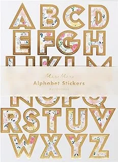 Meri Meri English Garden Alphabet Stickers Sheets, 10 Pieces, Multicolour