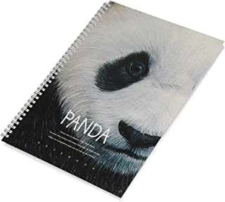 FIS Pack Of 5 Spiral Hard Cover Notebook, 96 Sheets A4 Panda Design 4 -FSNBSHCA496-PAN4